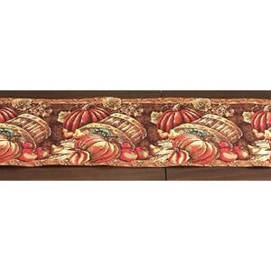 Fall Harvest Tapestry Table Runner with Pumpkins 11-1/2 X 70 Inches Thanksgiving